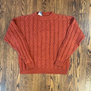 Vintage 80s Perry Ellis Cable Knit Sweater
